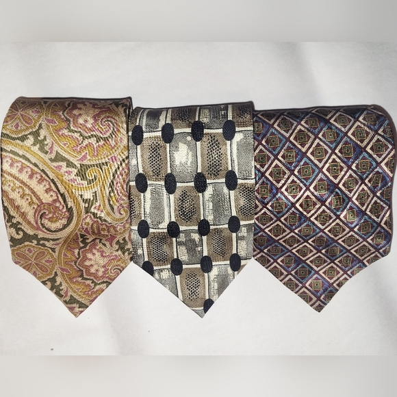 Pierre Balmain Silk Ties Set Of 3 Extra Long 100% Silk‎ - Picture 3 of 7